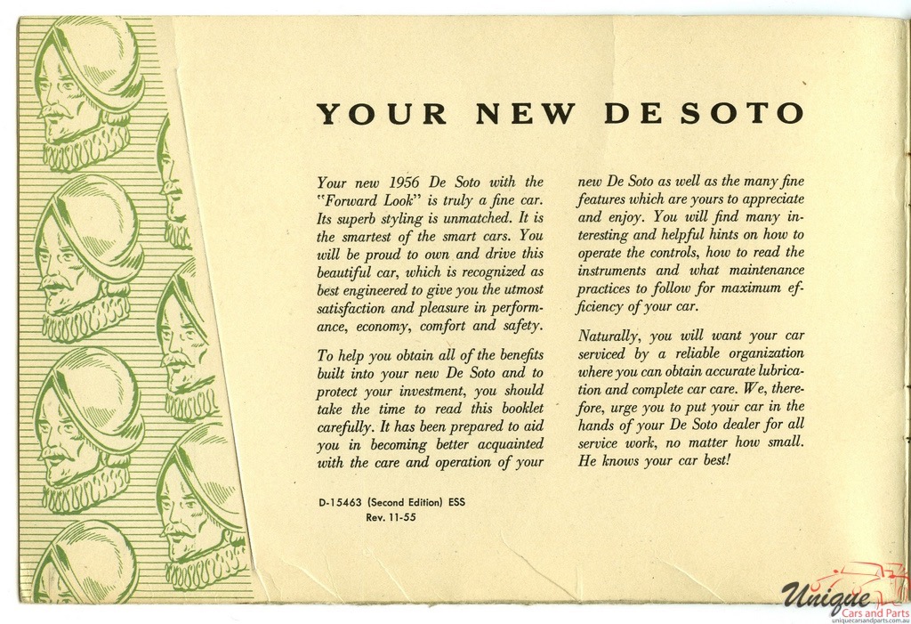 1956 DeSoto Owners Manual Page 5